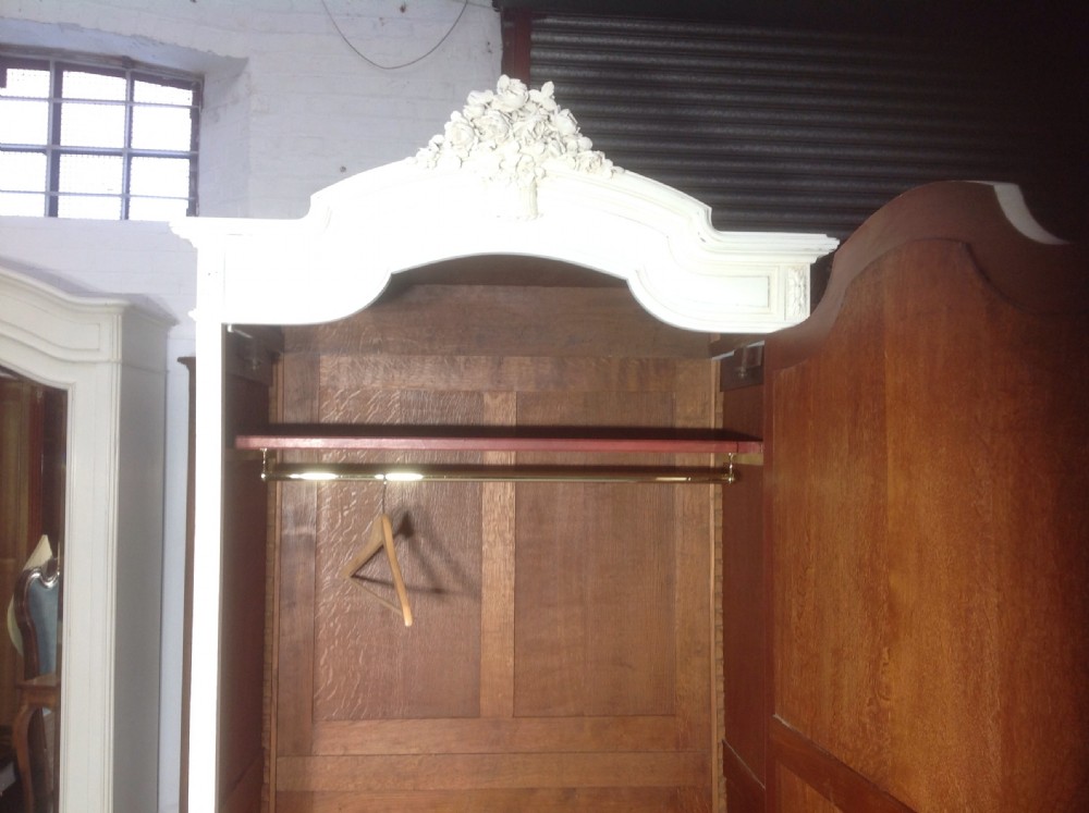 PAINTED CARVED FRENCH ARMOIRE View VIII