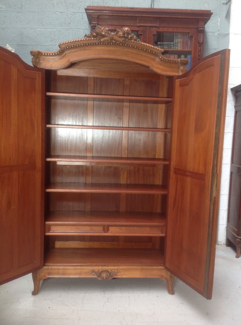 WALNUT FRENCH ARMOIRE BY MAISON LALANDE PARIS. View III