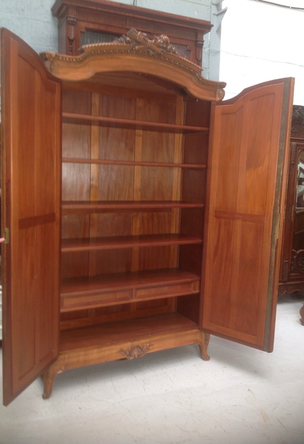 WALNUT FRENCH ARMOIRE BY MAISON LALANDE PARIS. View IV