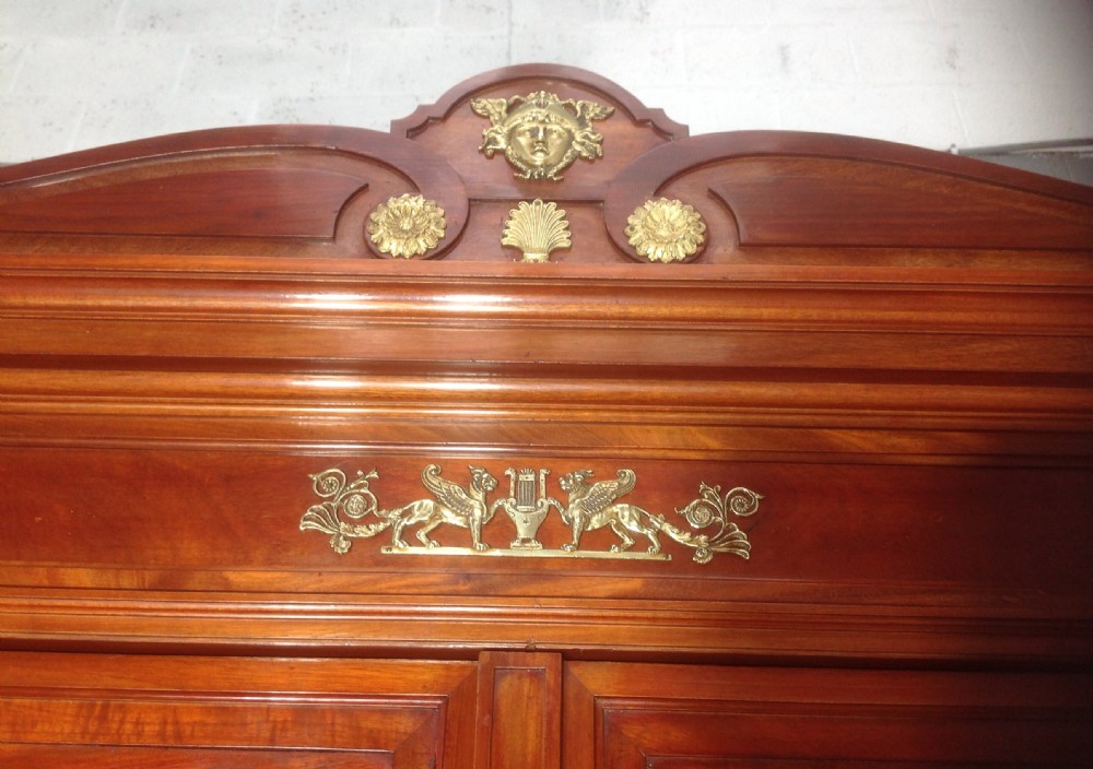 STUNNING FRENCH MAHOGANY ARMOIRE View X