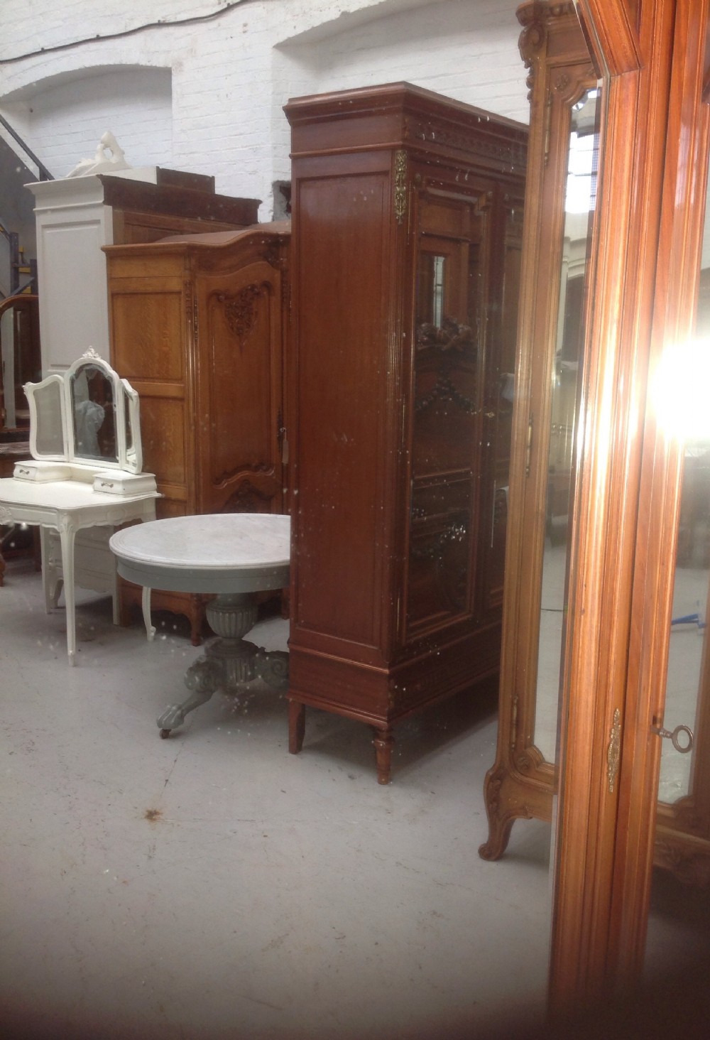 STUNNING FRENCH MAHOGANY ARMOIRE View IX