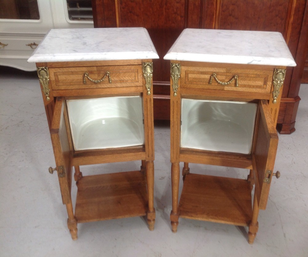 PAIR OF FRENCH OAK BEDSIDE CABINETS View V