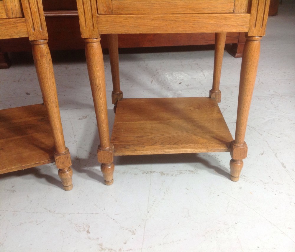PAIR OF FRENCH OAK BEDSIDE CABINETS View VII