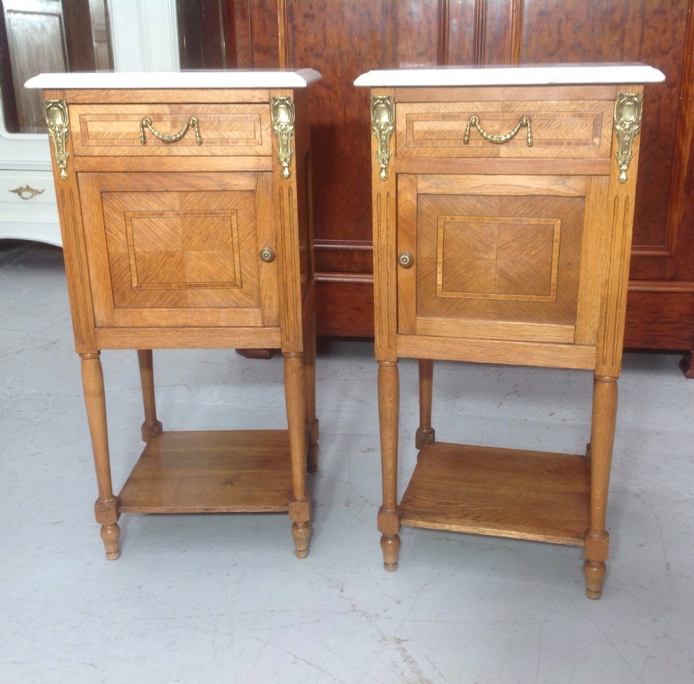 PAIR OF FRENCH OAK BEDSIDE CABINETS View VIII