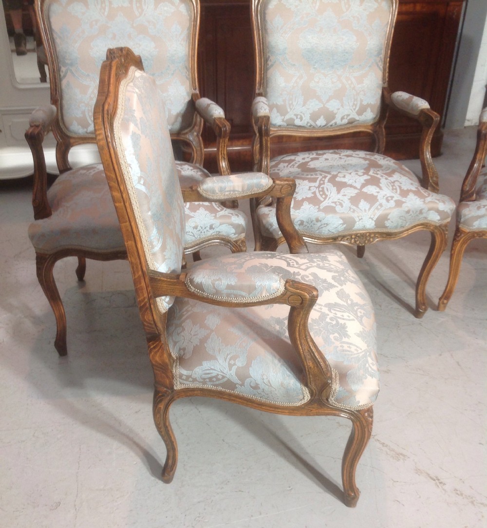 SET OF 4 CARVED WALNUT CHAIRS View IV