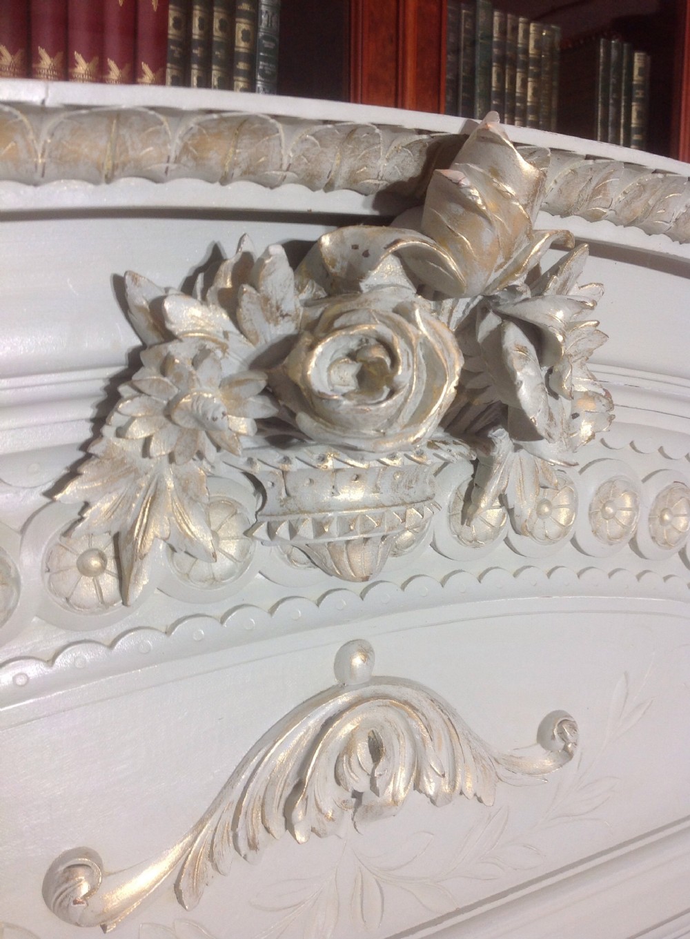 STUNNING FRENCH PAINTED KINGSIZE BED View V