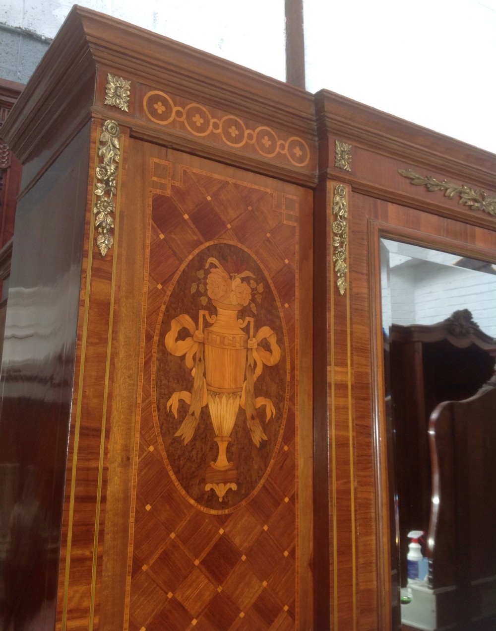 STUNNING FRENCH MARQUETRY ARMOIRE View III