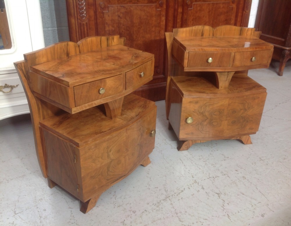 PAIR OF FRENCH ART DECO BEDSIDE CABINETS View VI