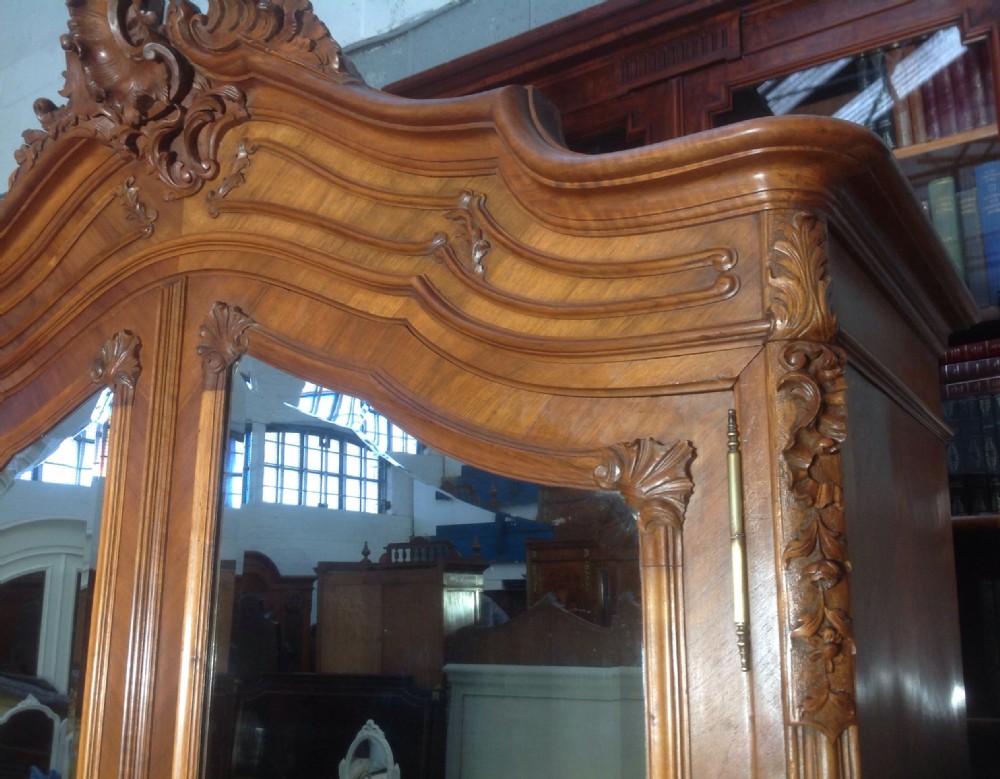 FRENCH WALNUT CARVED ARMOIRE View IV