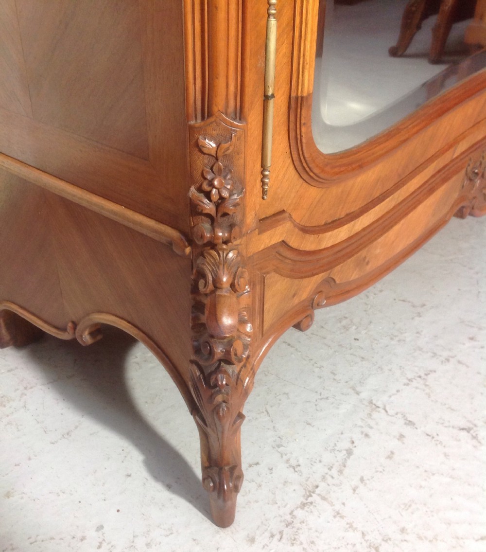 FRENCH WALNUT CARVED ARMOIRE View VI
