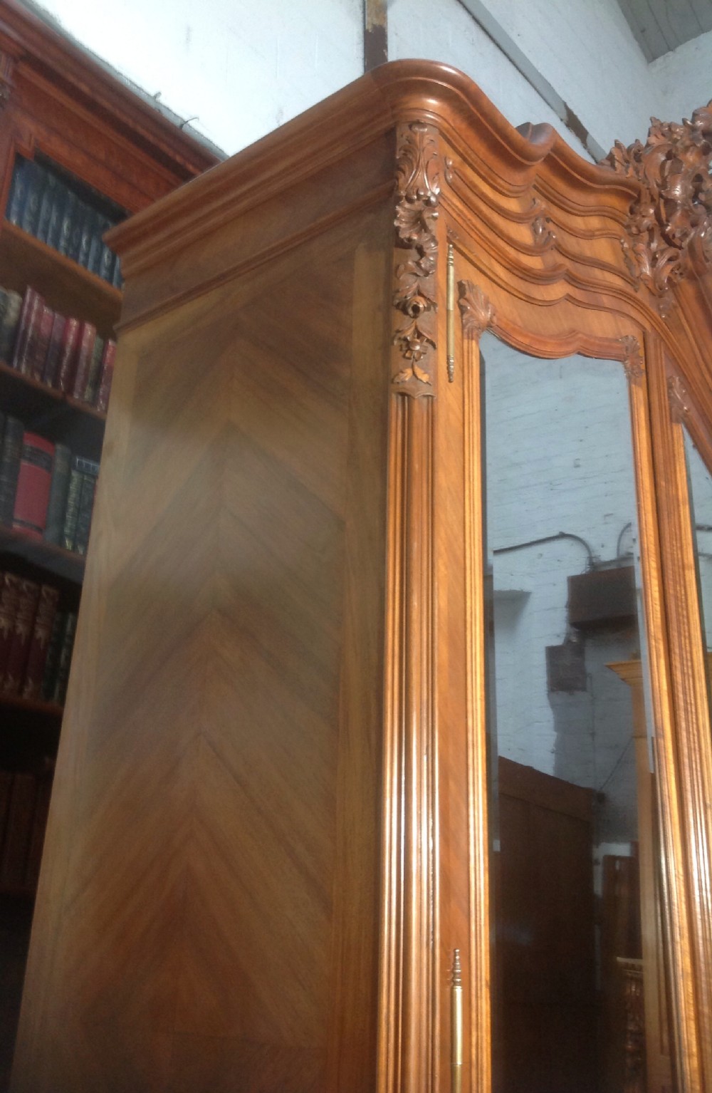 FRENCH WALNUT CARVED ARMOIRE View VIII