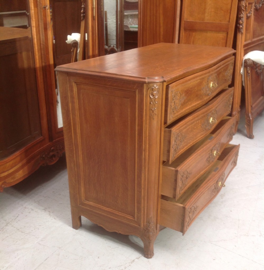 LARGE CARVED OAK FRENCH CHEST View X