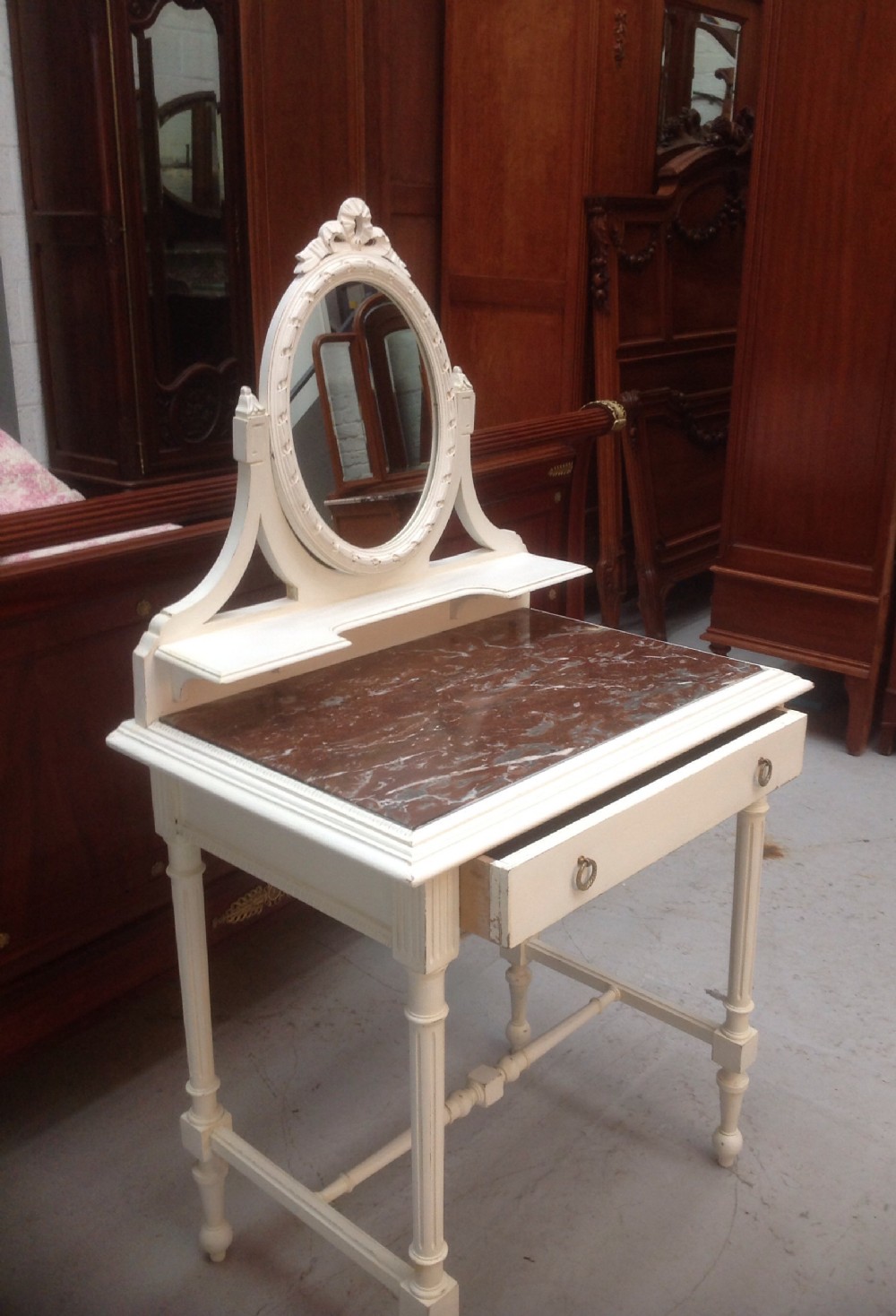 painted french dressing table - CATEGORY: ANTIQUE DRESSING TABLES - DATED 1910