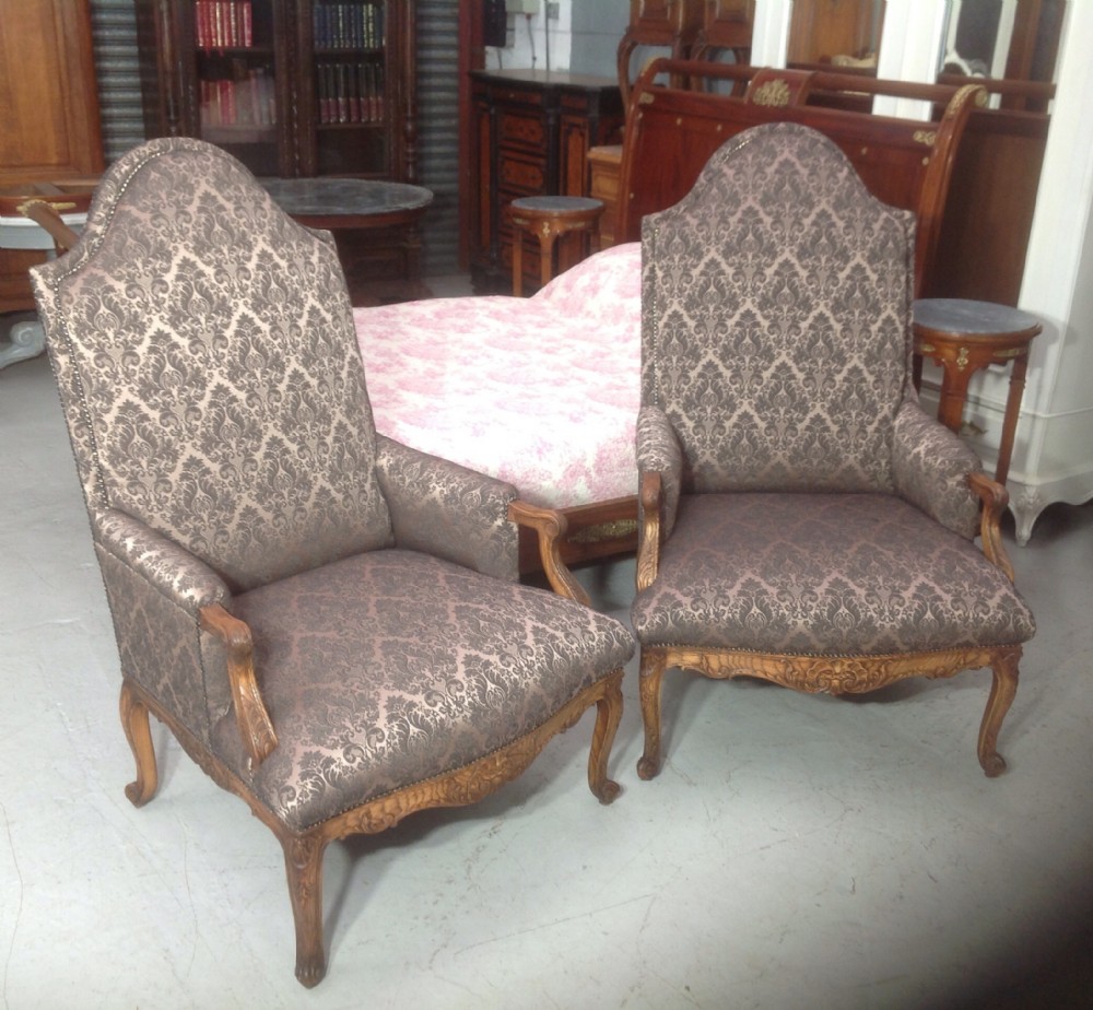 MAGNIFICENT OVERSIZE PAIR OF FRENCH FAUTEUILS  View XIV