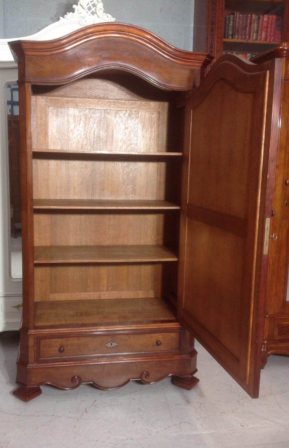 SINGLE DOOR FRENCH MAHOGANY ARMOIRE View VII