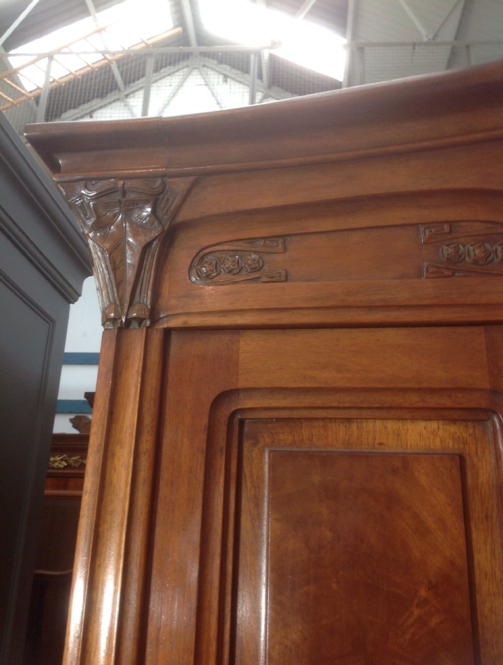 FRENCH ARTS AND CRAFTS ARMOIRE BY GEORGES ERNEST NOWAK View II