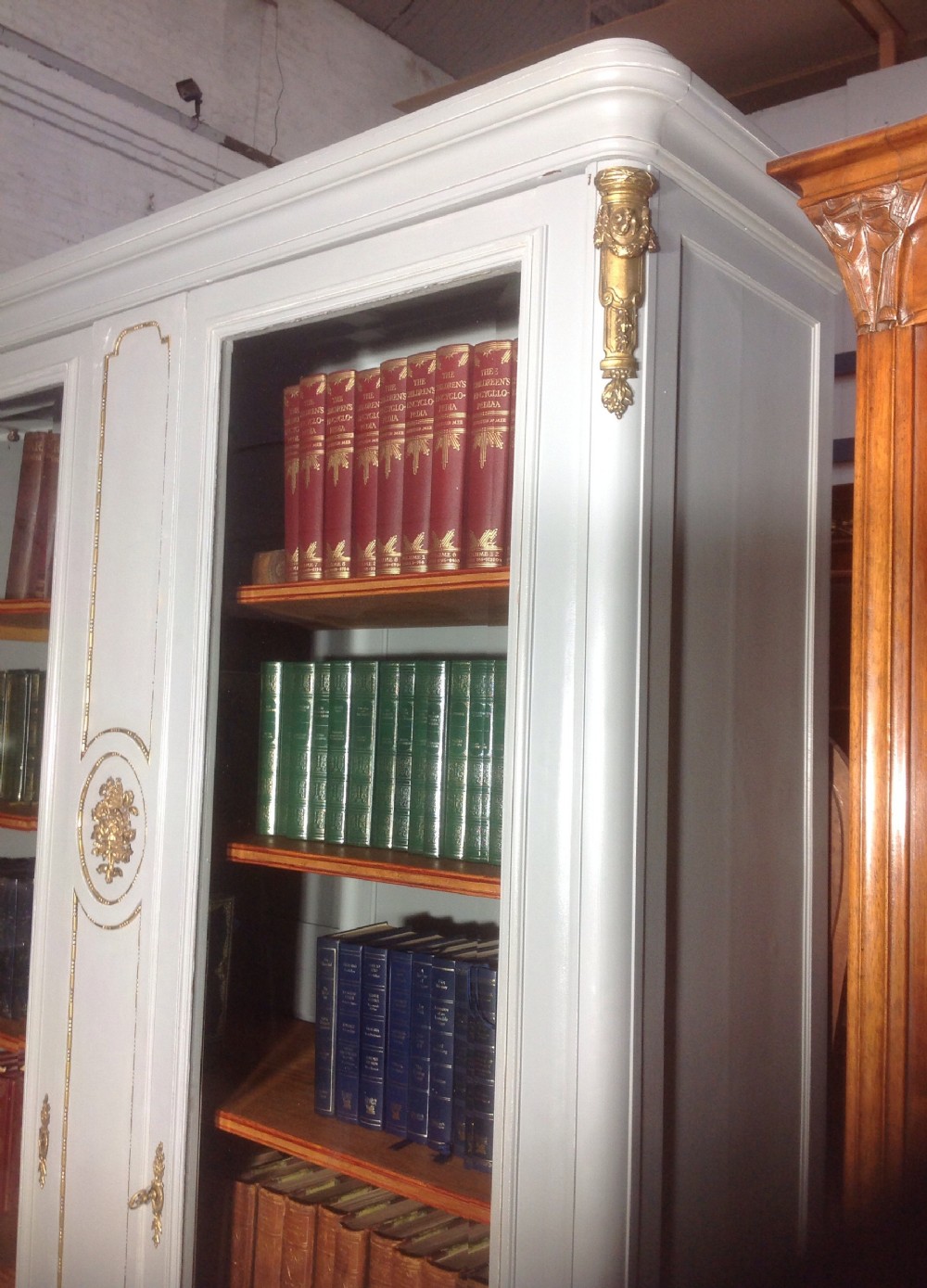 PAINTED FRENCH MAHOGANY BOOKCASE View IX