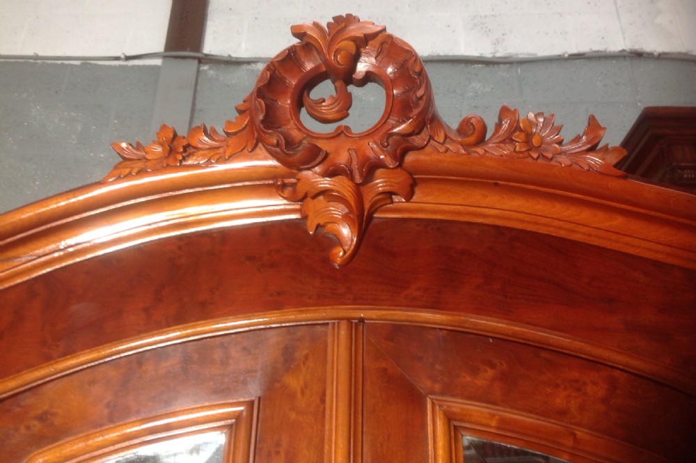 LARGE MAHOGANY FRENCH DOUBLE ARMOIRE View II
