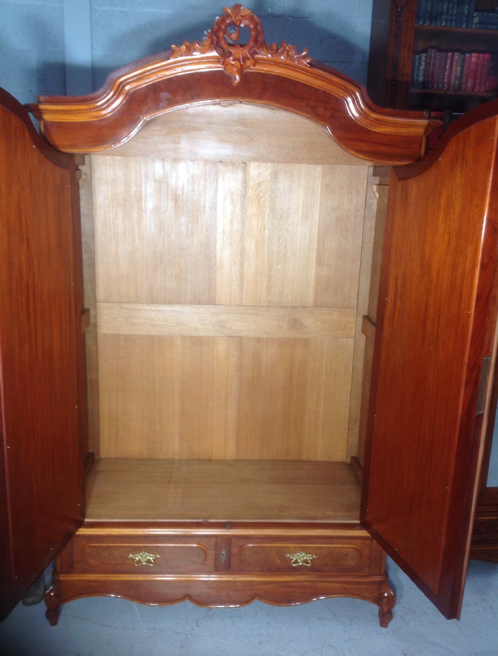 LARGE MAHOGANY FRENCH DOUBLE ARMOIRE View V