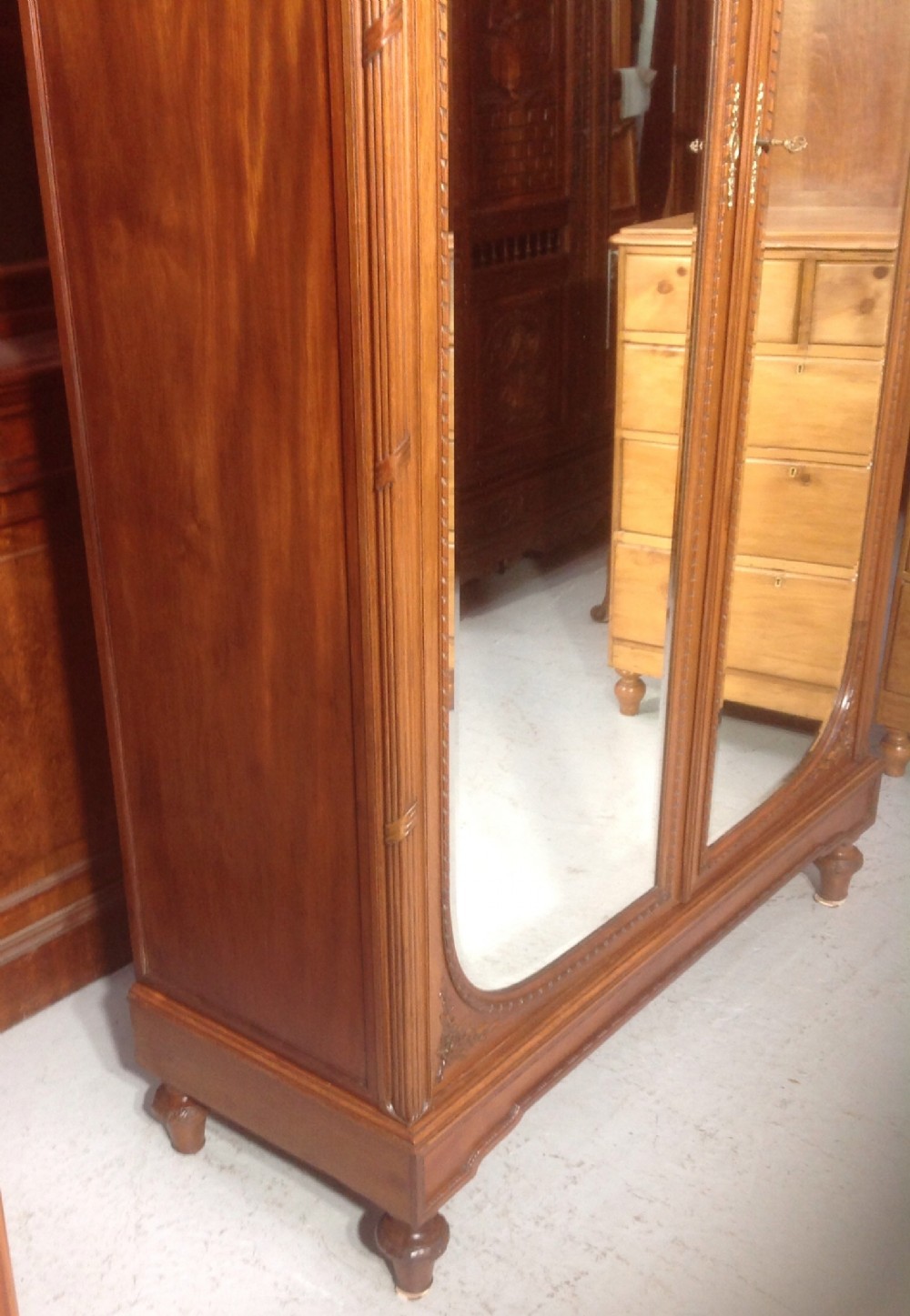 FRENCH MAHOGANY ARMOIRE PARIS MAKER View IX