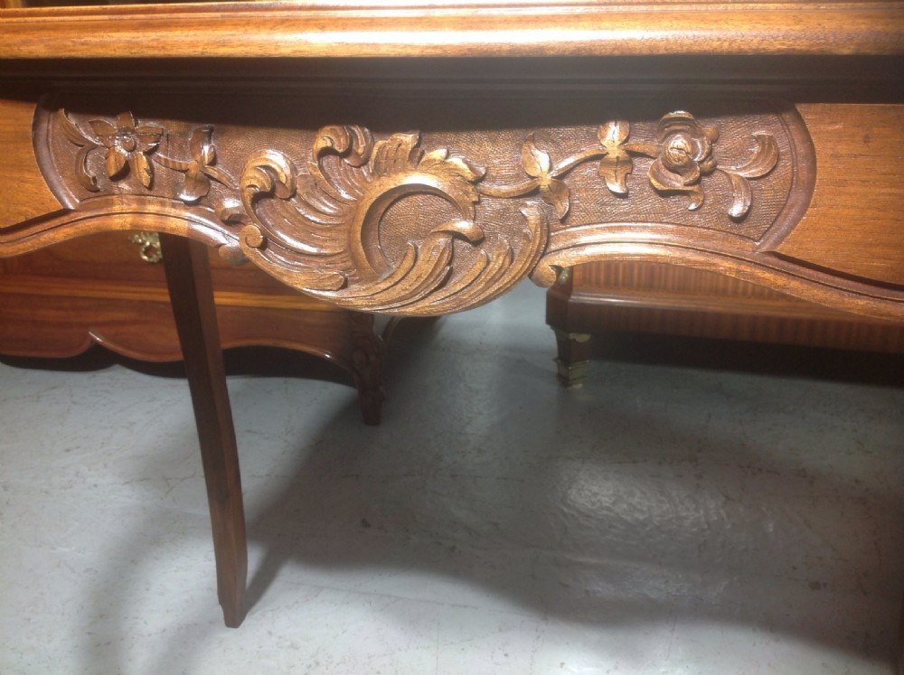 FRENCH CARVED WALNUT SIDE TABLE View IV