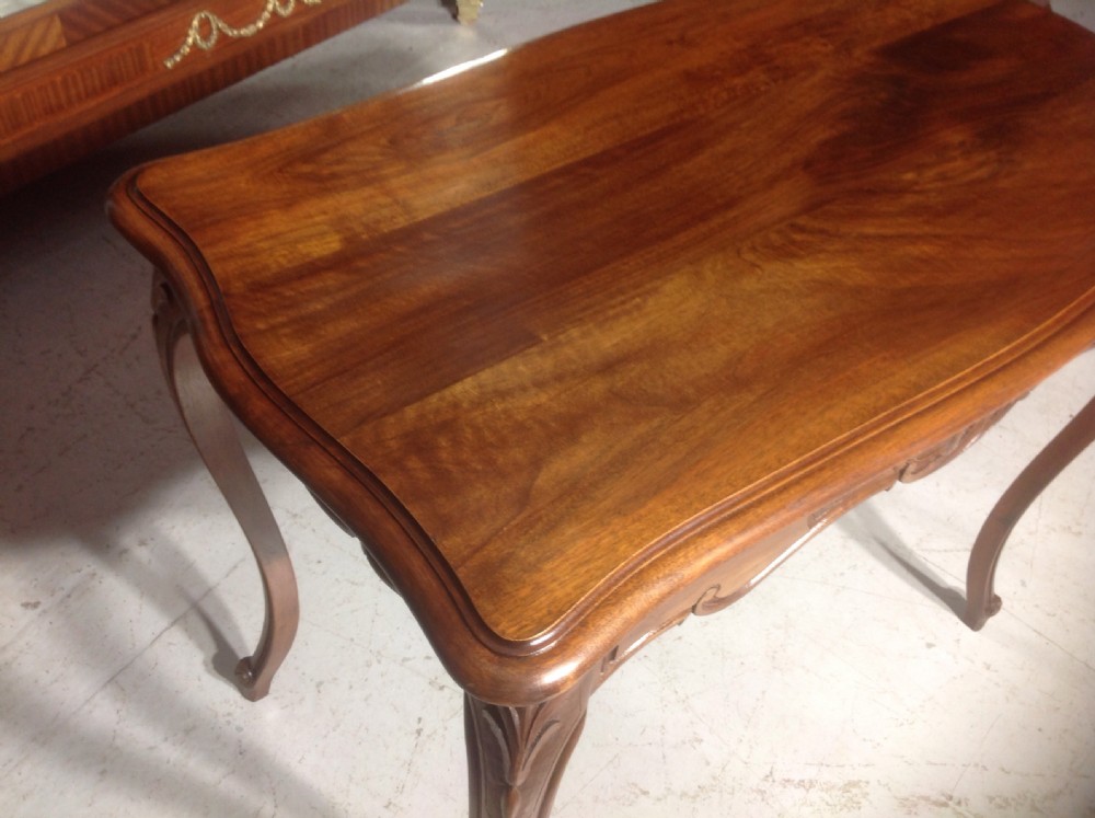 FRENCH CARVED WALNUT SIDE TABLE View VII