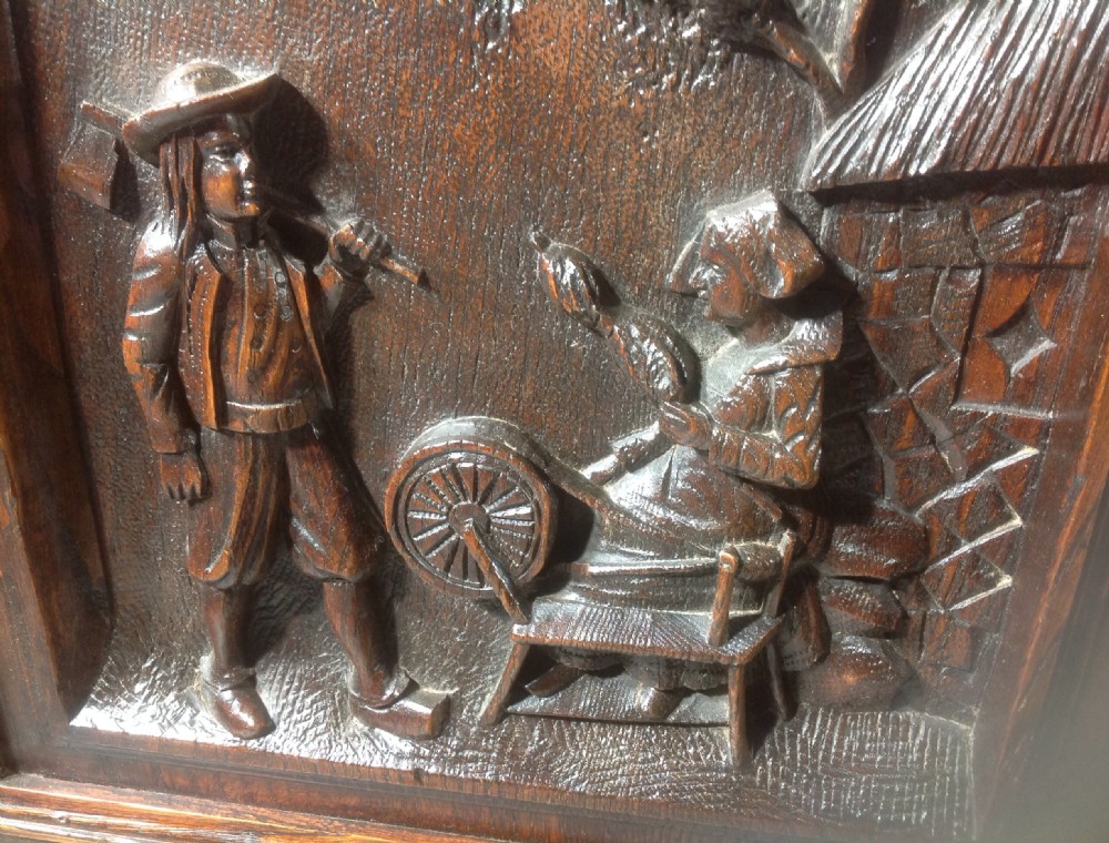 CARVED OAK FRENCH BRETON BED View VIII