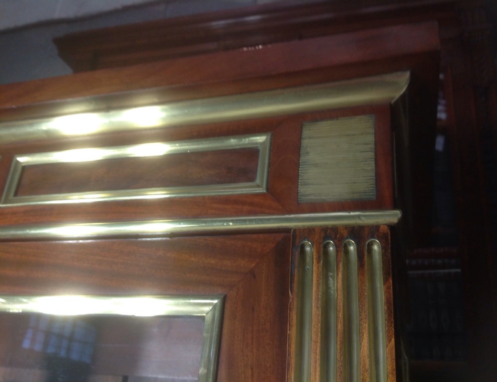 INLAID BRASS AND MAHOGANY FRENCH BOOKCASE View IV