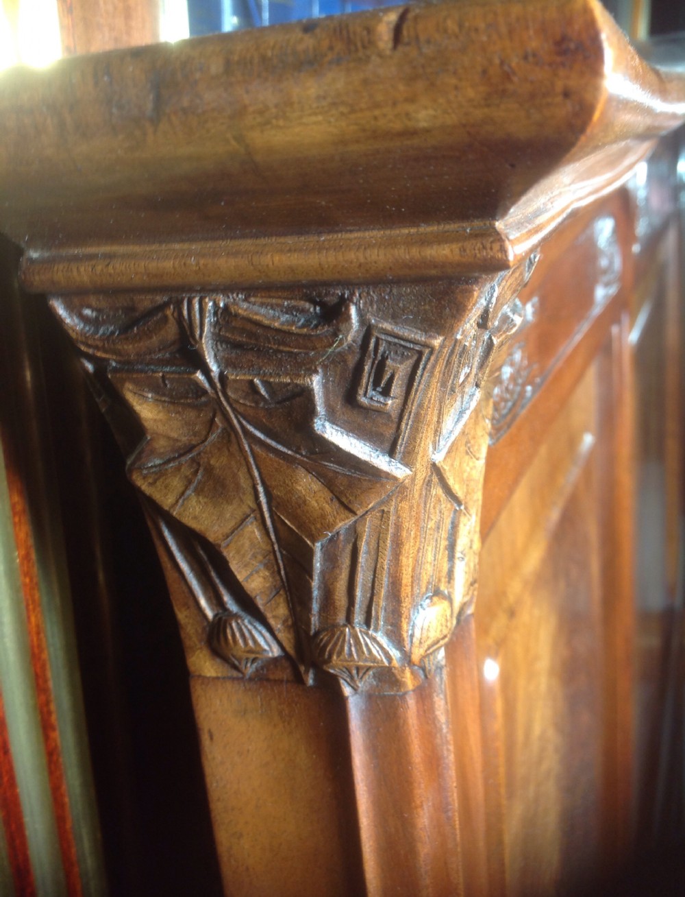 FRENCH MAHOGANY KING SIZE HEADBOARD BY GEORGES ERNEST NOWAK. View VII