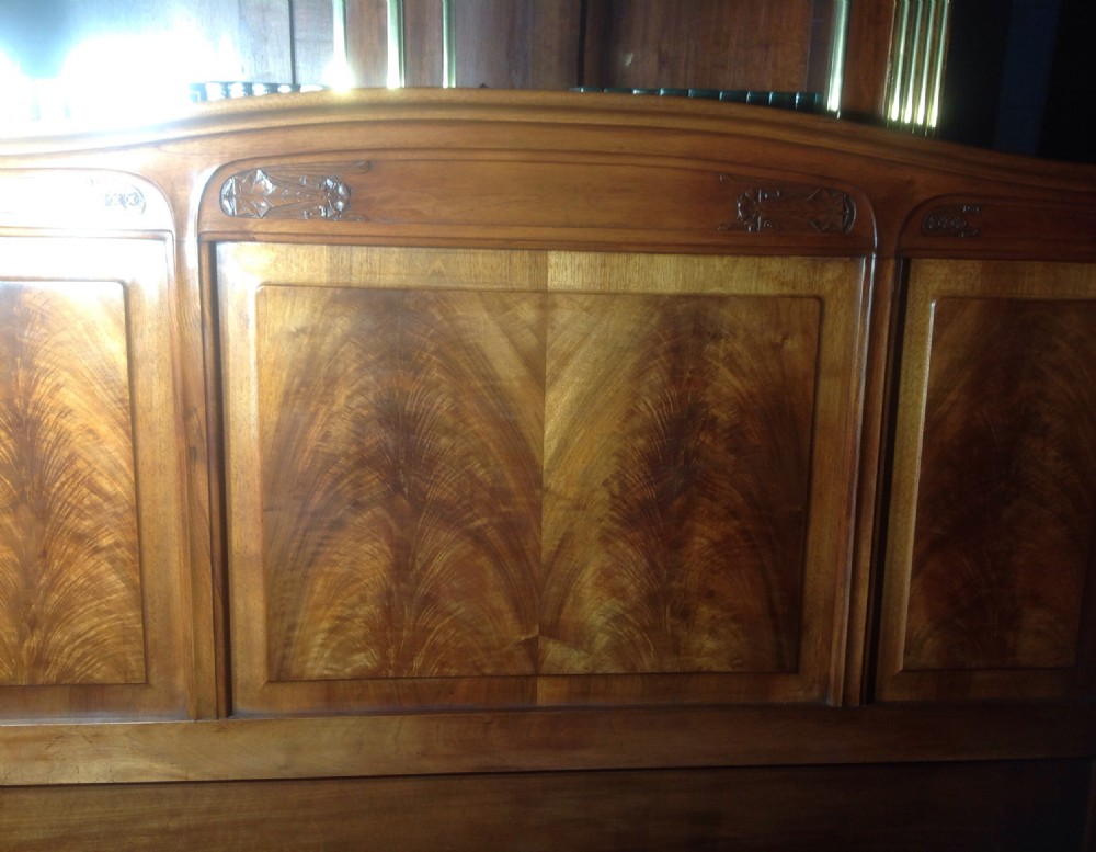 FRENCH MAHOGANY KING SIZE HEADBOARD BY GEORGES ERNEST NOWAK. View VIII