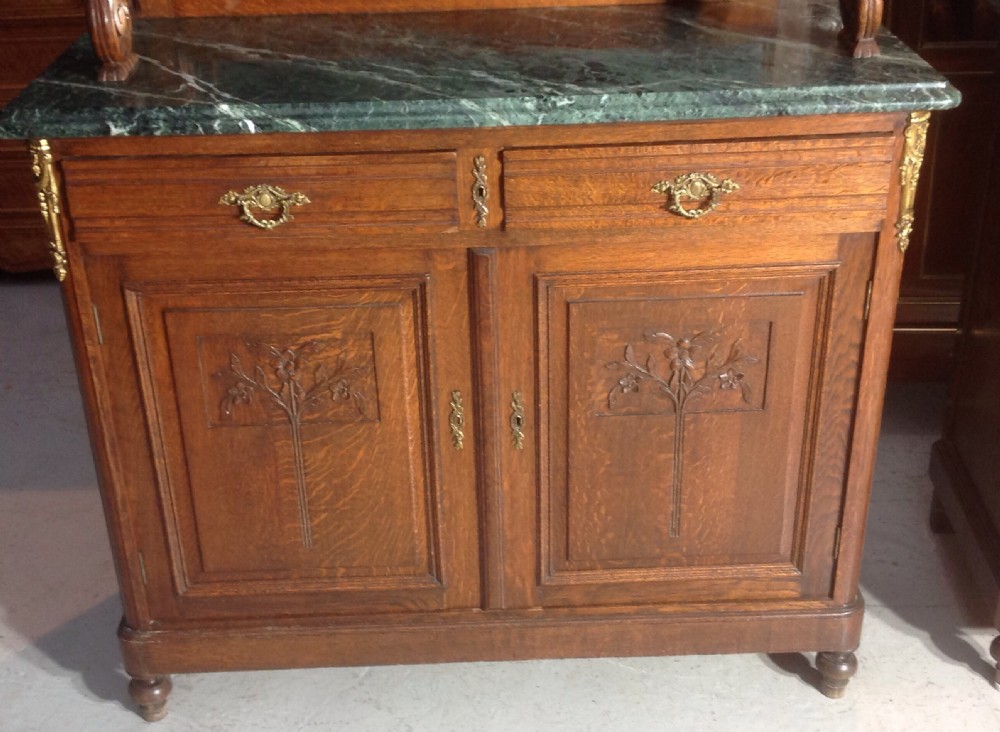 PAIR OF FRENCH OAK SERVER SIDEBOARDS View X