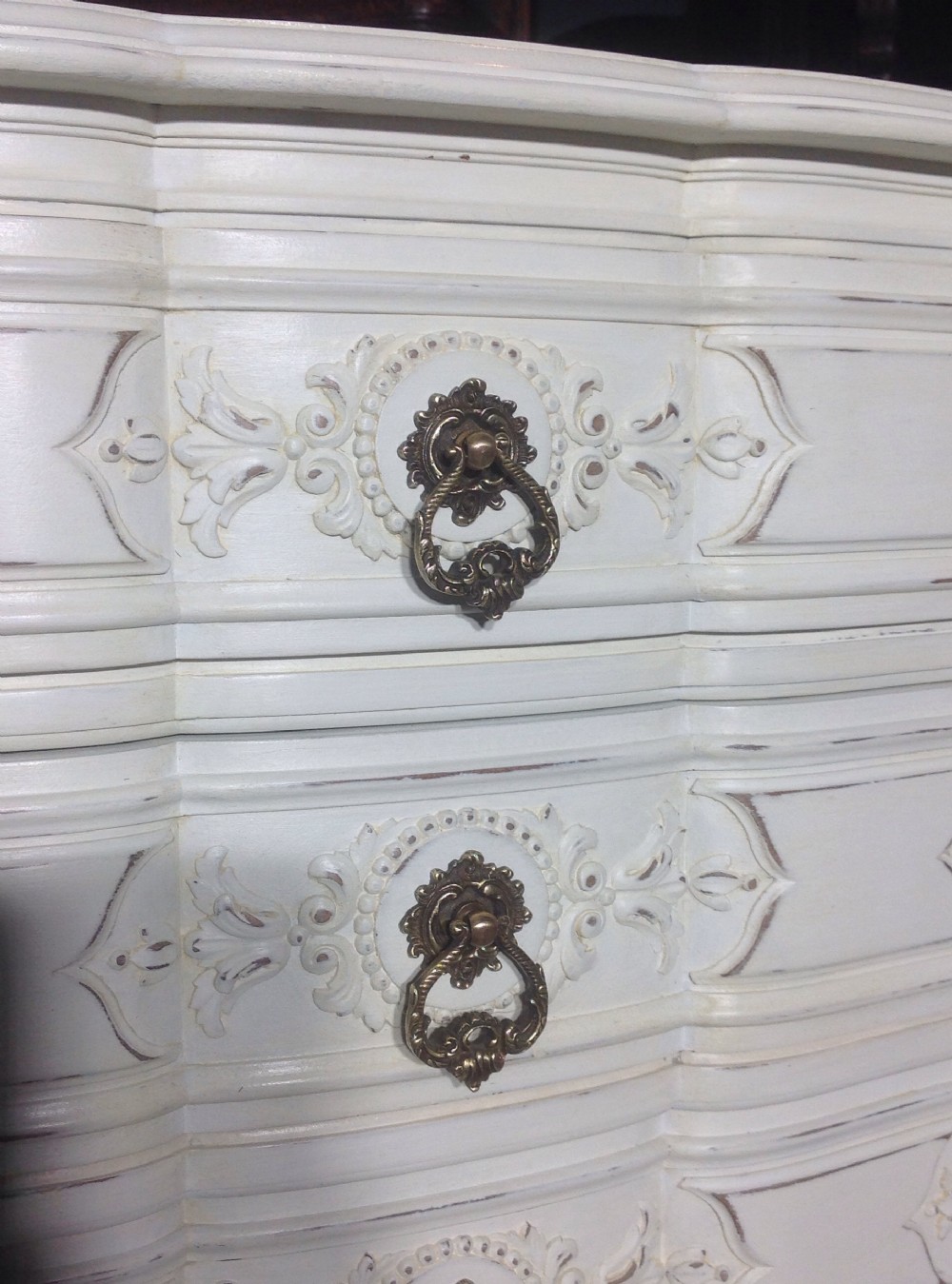 PAINTED FRENCH CARVED CABINET View VI