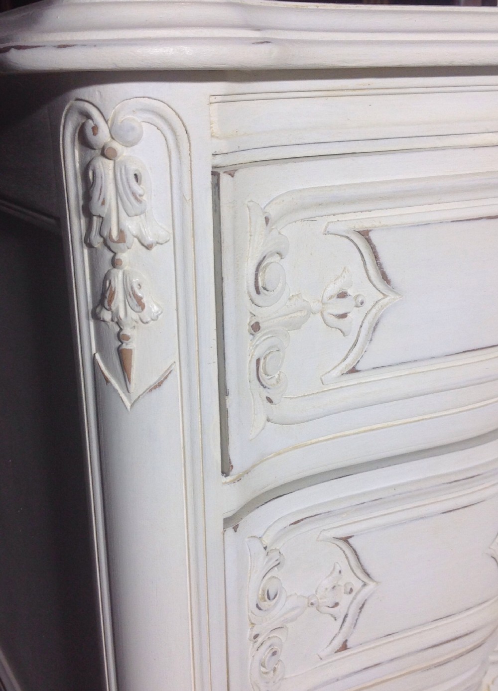 PAINTED FRENCH CARVED CABINET View VII