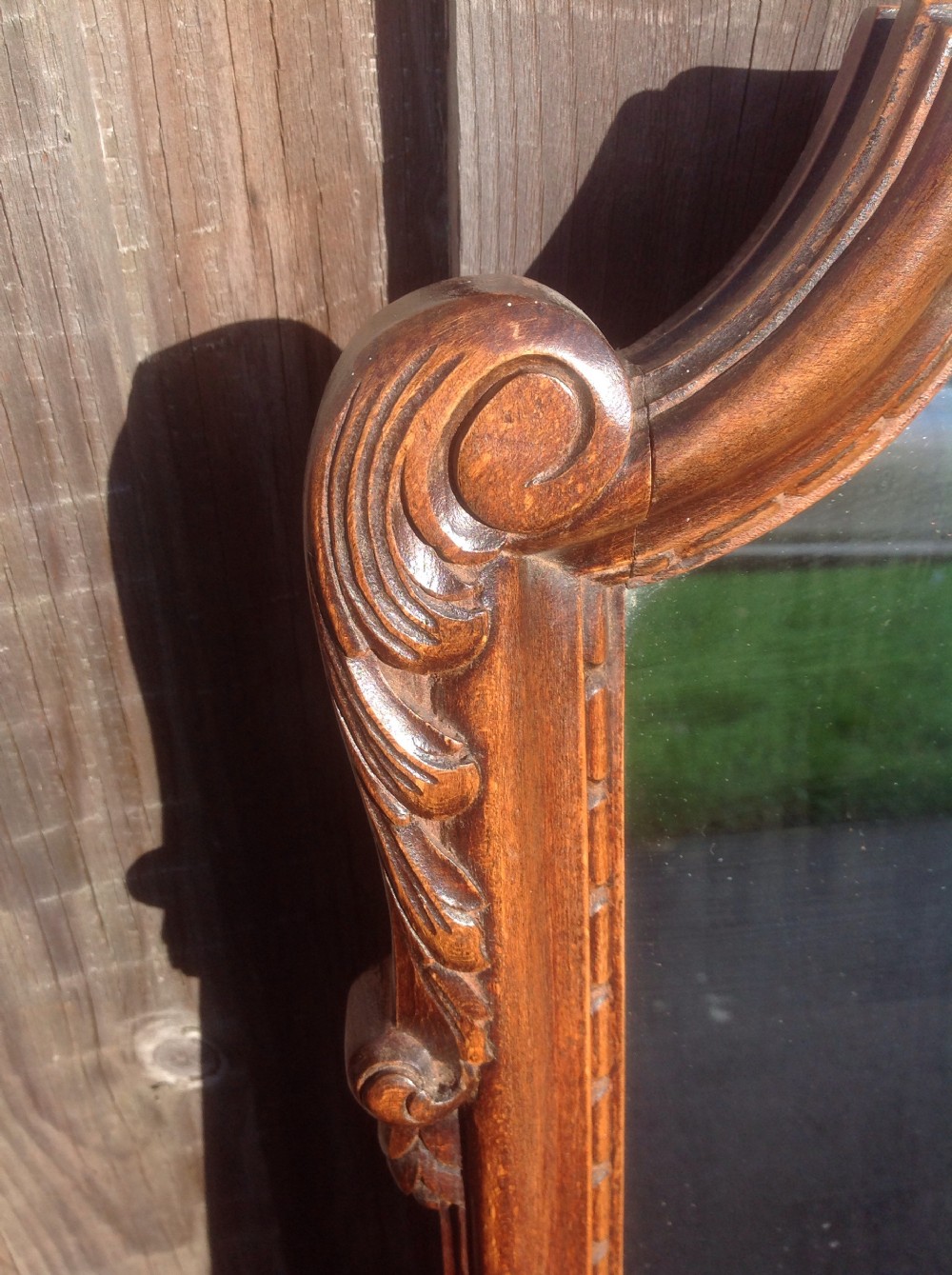 CARVED FRENCH WALNUT WALL MIRROR View III