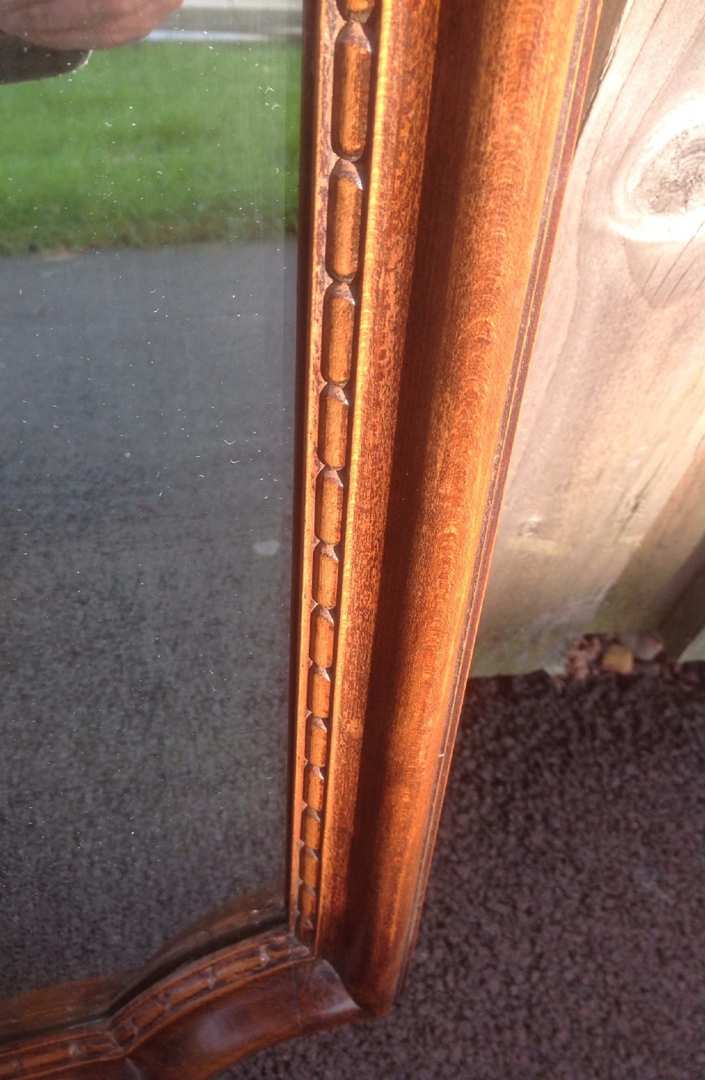 CARVED FRENCH WALNUT WALL MIRROR View VI