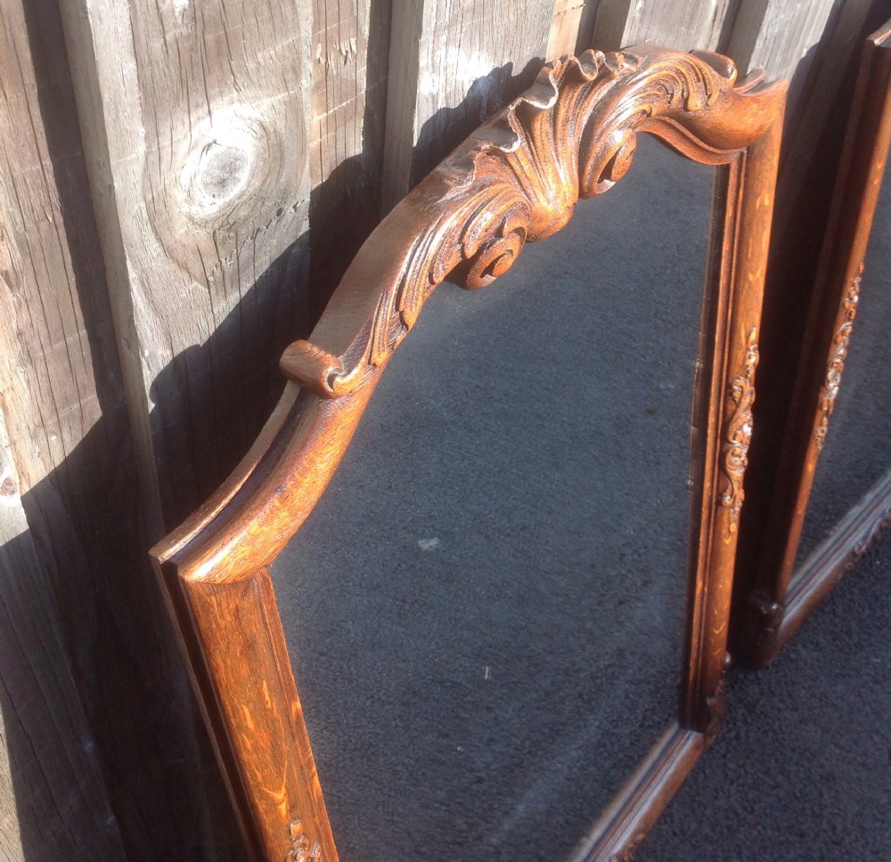 PAIR OF CARVED OAK FRENCH WALL MIRRORS View V
