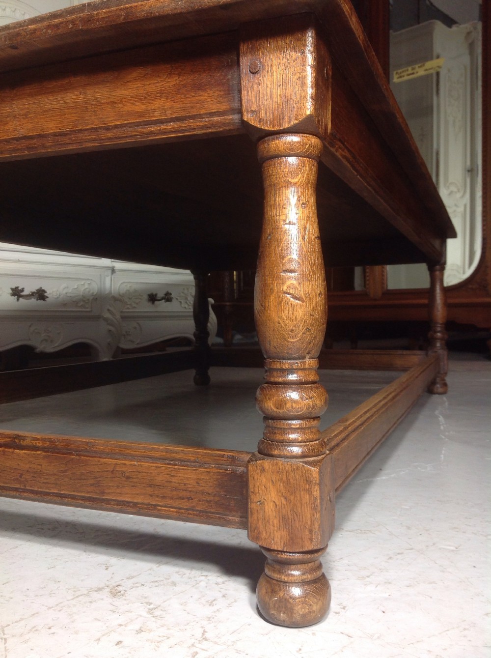 LARGE OAK FRENCH COFFEE TABLE View III