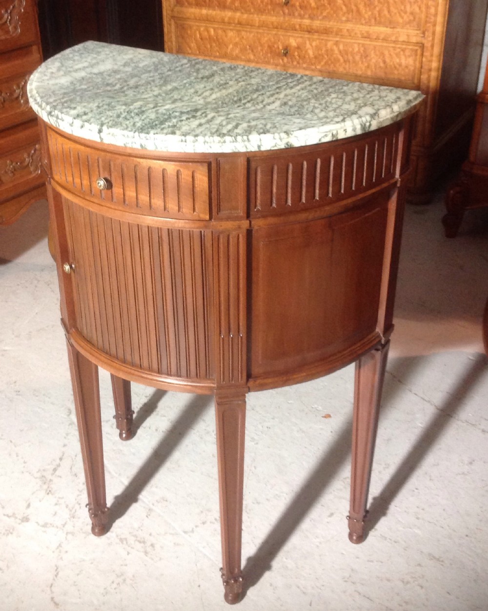 FRENCH MAHOGANY MARBLE TOP CABINET View II