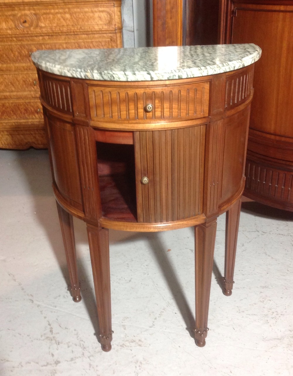FRENCH MAHOGANY MARBLE TOP CABINET View V