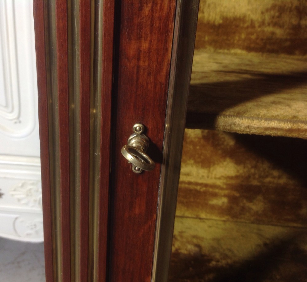FRENCH MAHOGANY AND BRASS VITRINE. View V