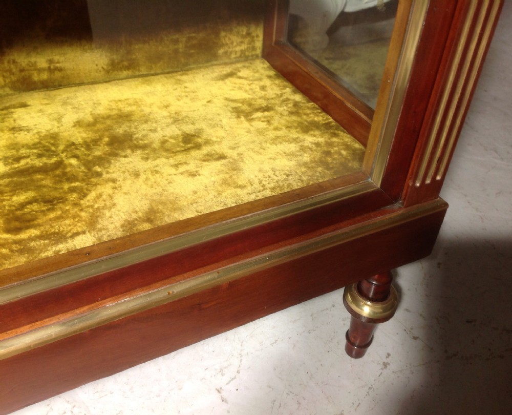 FRENCH MAHOGANY AND BRASS VITRINE. View VI