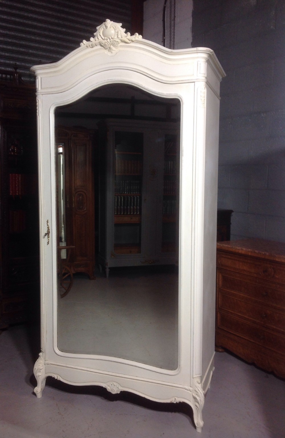PAINTED FRENCH OAK ARMOIRE View XI