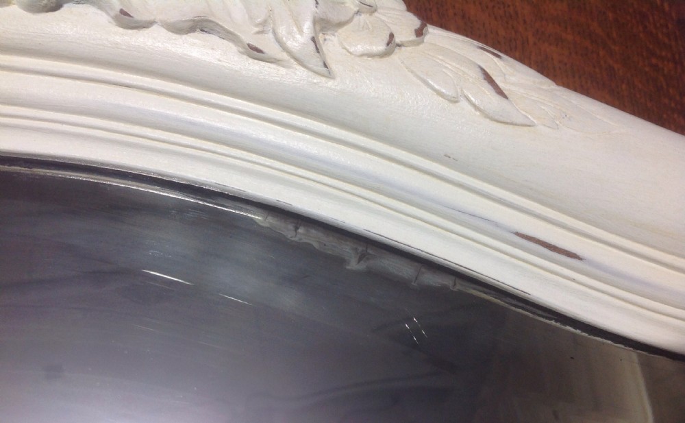 PAINTED CARVED FRENCH WALL MIRROR View III