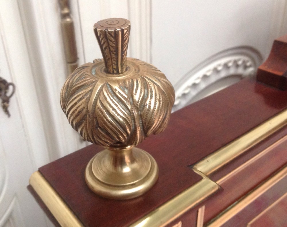 FRENCH BRASS AND MAHOGANY BED BY PARIS MAKER View V