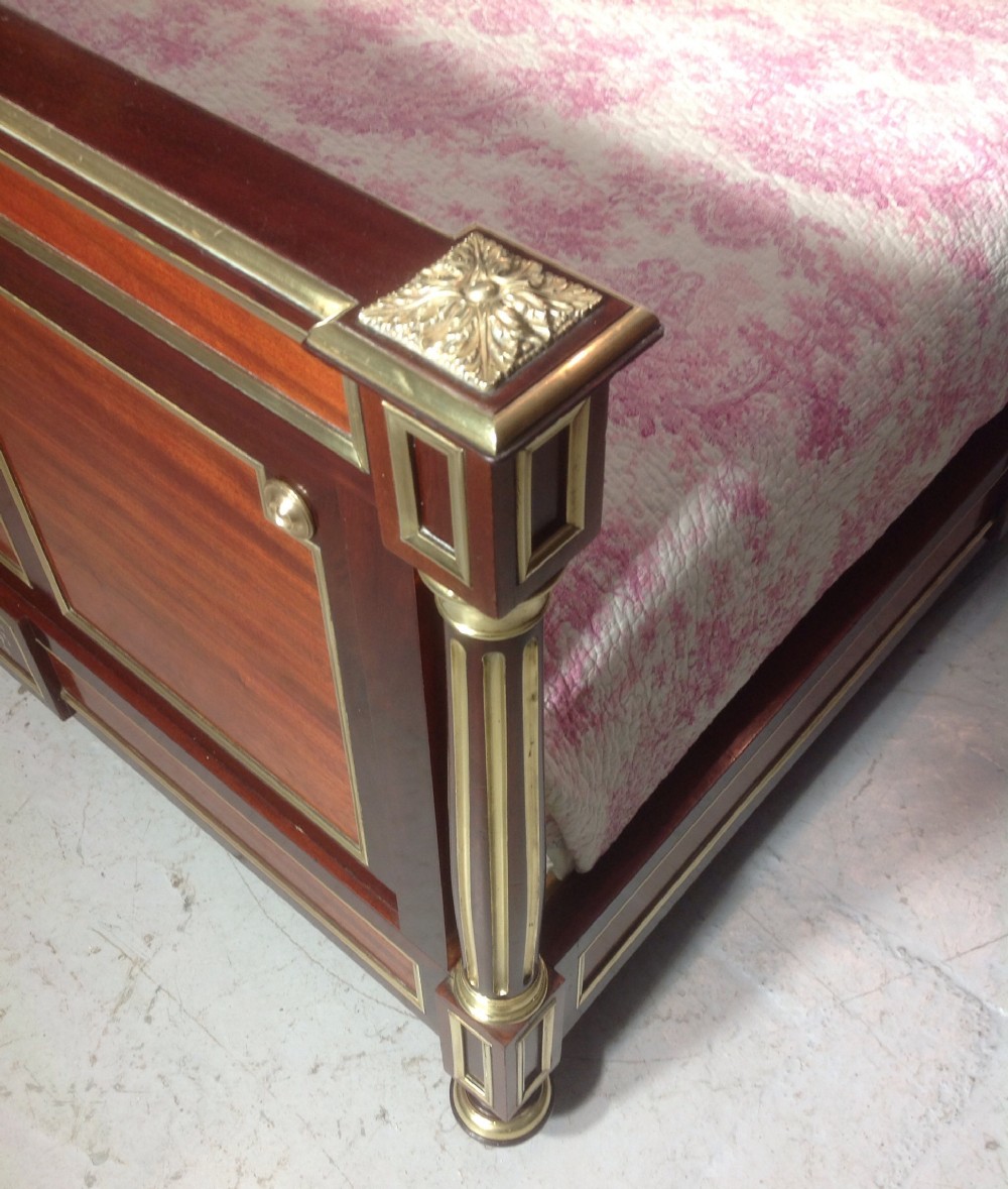 FRENCH BRASS AND MAHOGANY BED BY PARIS MAKER View VII