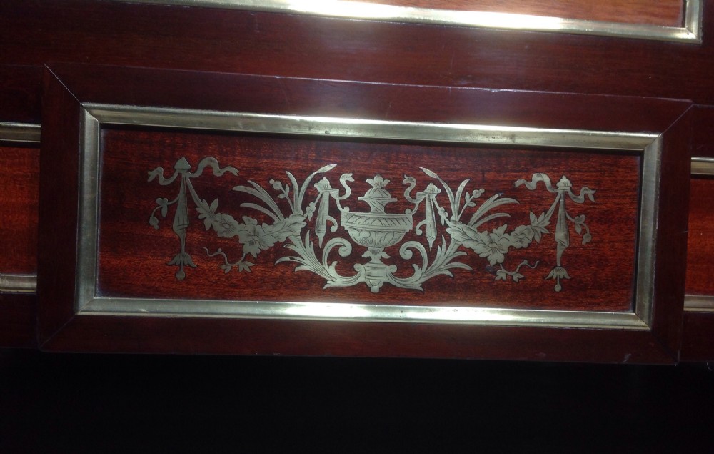 FRENCH BRASS AND MAHOGANY BED BY PARIS MAKER View XII