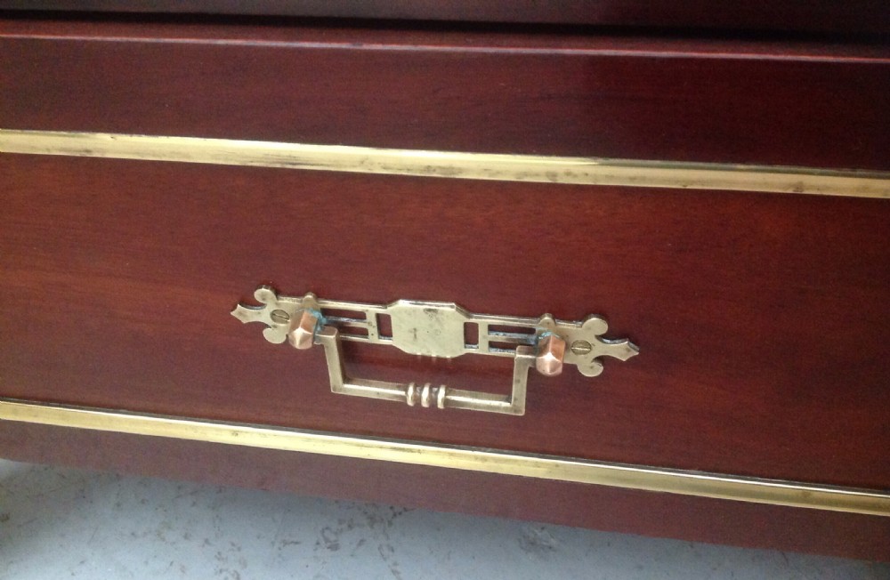 FRENCH BRASS AND MAHOGANY ARMOIRE BY PARIS MAKER View V