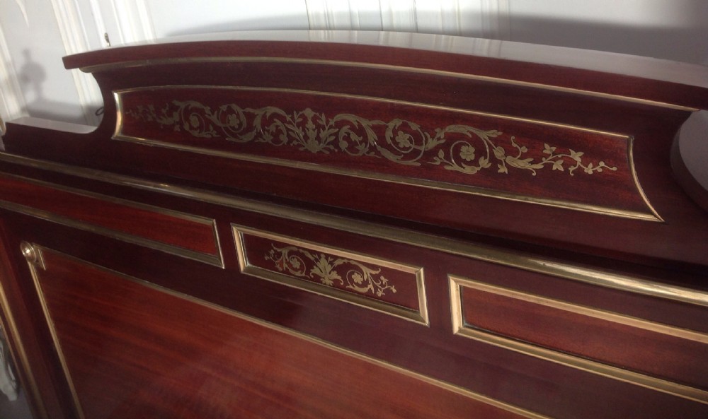 FRENCH BRASS AND MAHOGANY BED BY PARIS MAKER View XXV