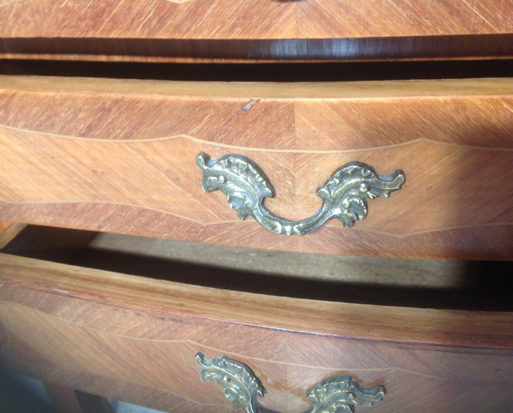 Pair of French marquetry bedside cabinets View V