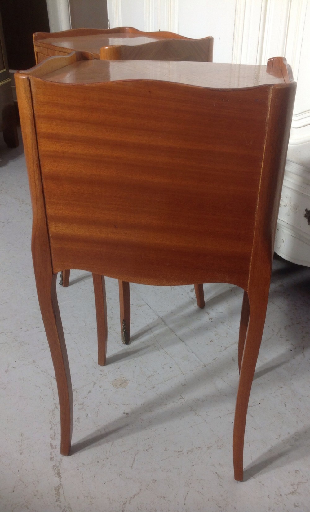 Pair of French marquetry bedside cabinets View VII